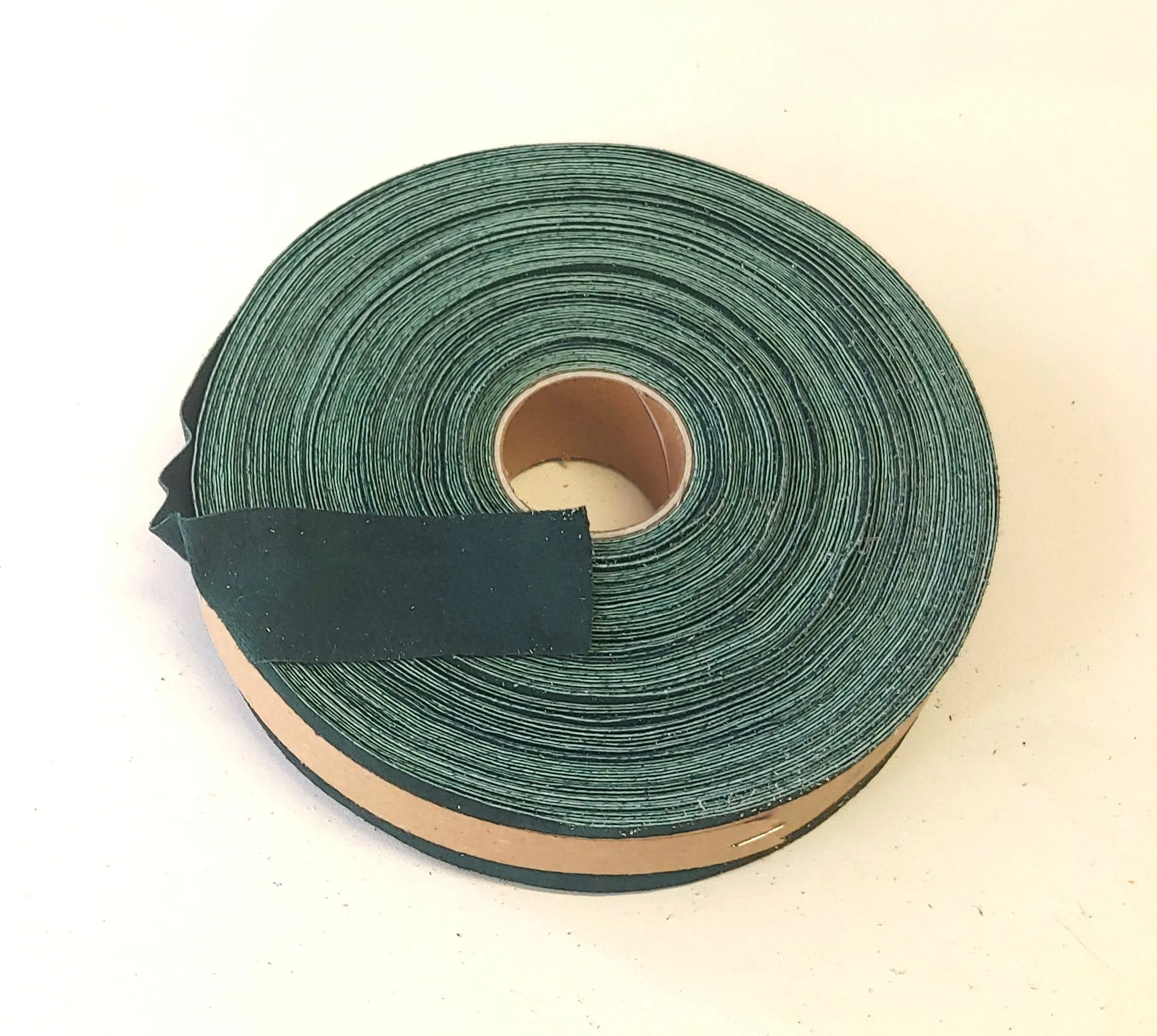 1- 1/4" Flat, Pig Suede Stripping, in Forest Green (3 YDS) 1250NP4 trim tape; edge binding; leather tape