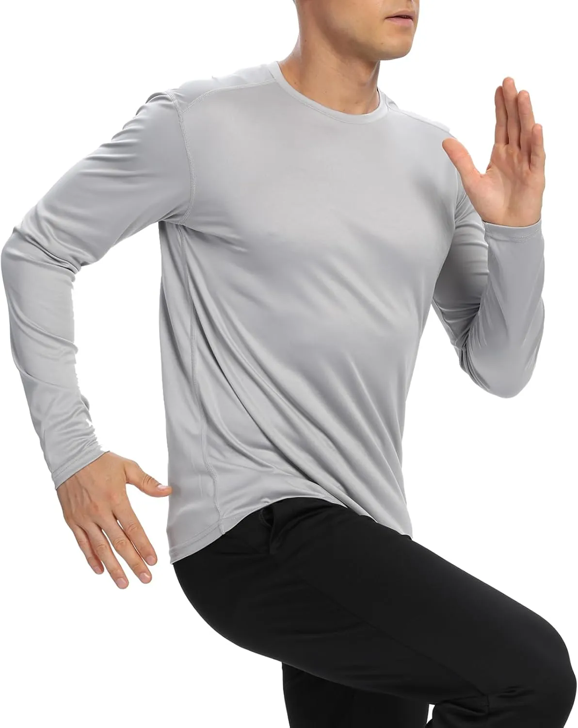 1/3 /6 Pack Men’s Long Sleeve T Shirts,Running Sun Protection UPF 50  Shirts Quick-Dry Lightweight Workout T-Shirts