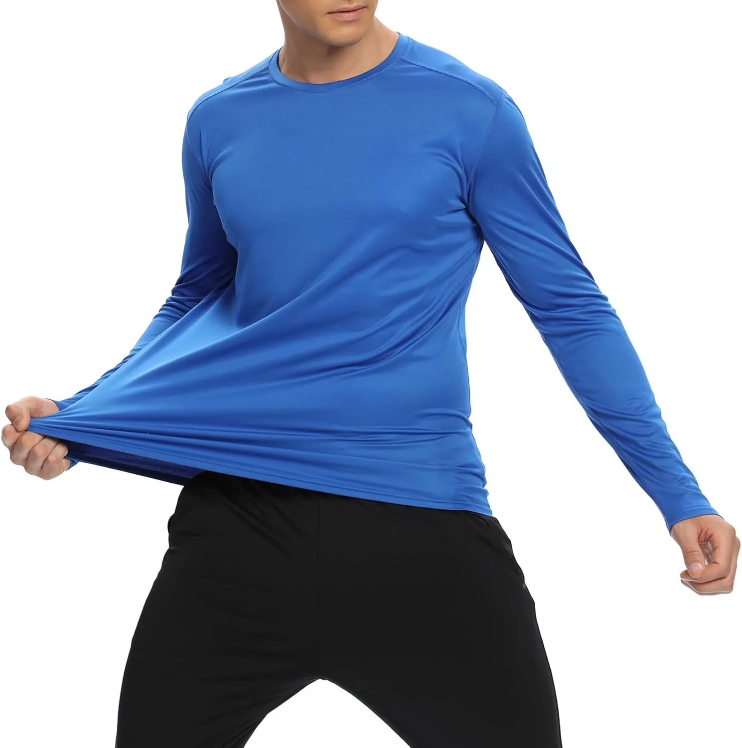 1/3 /6 Pack Men’s Long Sleeve T Shirts,Running Sun Protection UPF 50  Shirts Quick-Dry Lightweight Workout T-Shirts