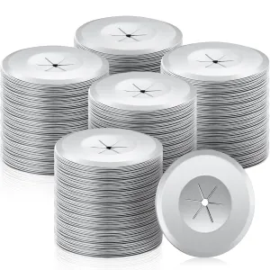 1.5 Inch Perforated Insulation Pins Self Locking Washers Flat Washer Round Galvanized Steel Plaster Washers for Wall and Ceiling (1000 Pieces)
