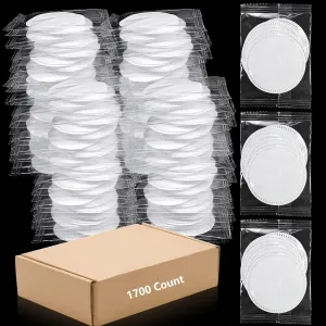 (1700 Pk) Kheoxusa Individually Wrapped Cotton,Individually Wrapped Cotton Pads,Individually Wrapped Cotton Rounds,Cotton Pad for Face Individual Wrap,Hotel Personal Care Kit Sachet Wrap-5pcs pads/set