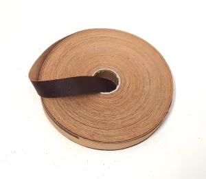 1" Flat, Cowhide Leather Strap in Medium Brown Grain (3 YDS) 1000FCD
