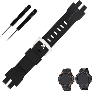 20mm Resin Watch Band replacement for Casio Protrek Pro trek PRG-300 PRW-6000 PRW-6100 PRW-3000 PRW-3100 Strap Wirstband accessories for Men and Women