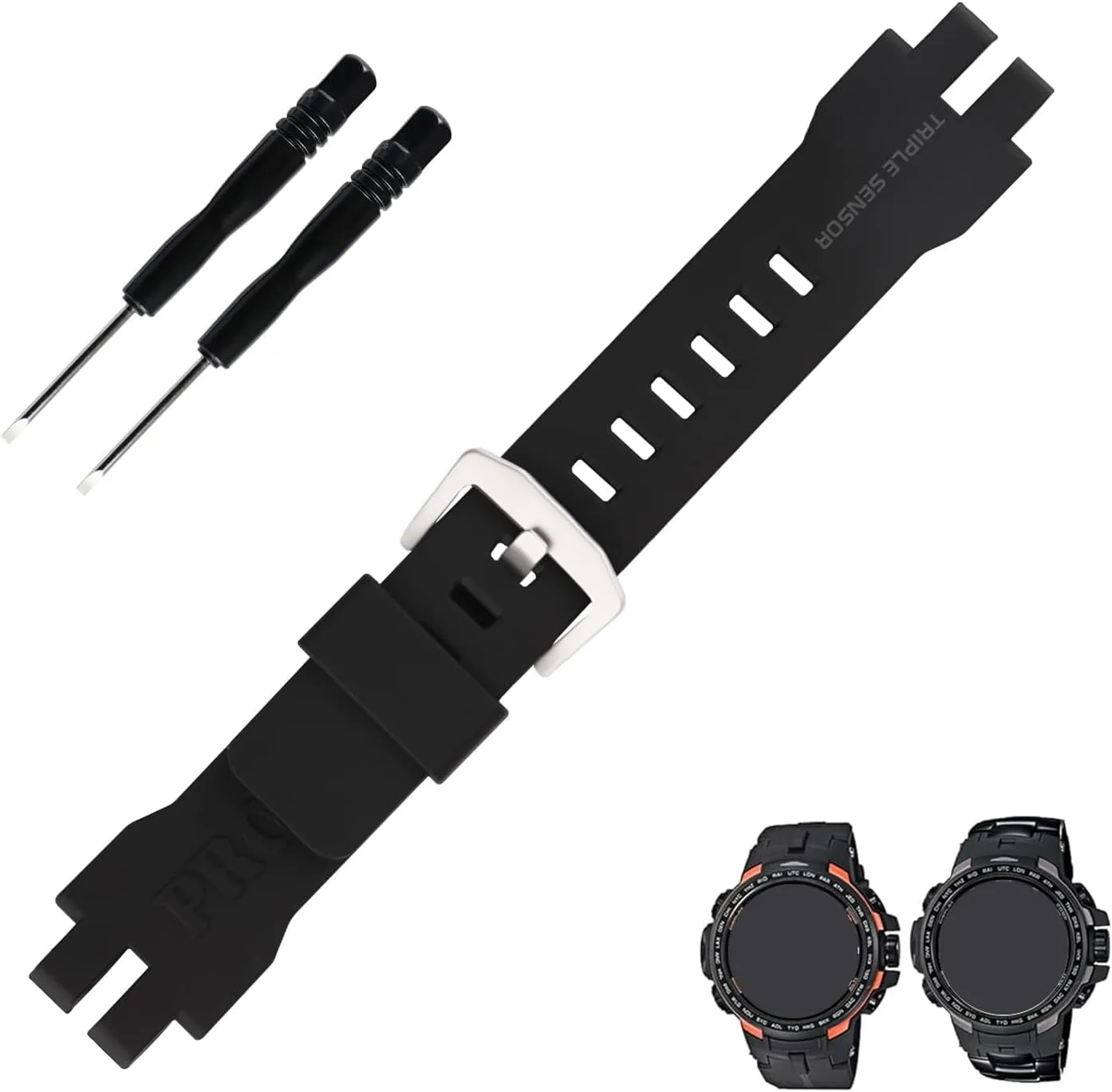 20mm Resin Watch Band replacement for Casio Protrek Pro trek PRG-300 PRW-6000 PRW-6100 PRW-3000 PRW-3100 Strap Wirstband accessories for Men and Women