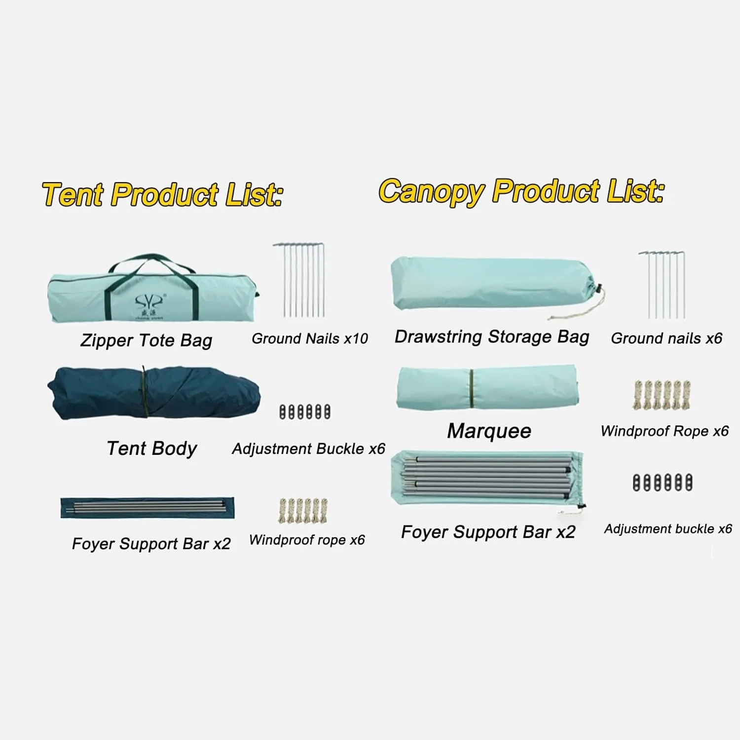 3-5 Person Camping Tent with Foyer, Pop Up Tent Grea, Waterproof Windproof, Play Tent for Outdoor Picnic Hiking Glamping