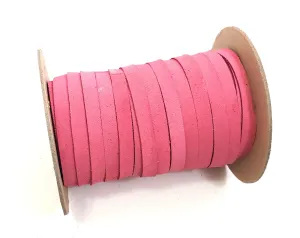 3/4" Flat Pink Calf Genuine Cowhide Split Suede Leather (5 yds) 0750NC9 trim tape; edge binding; leather tape