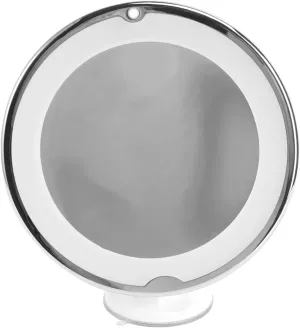 7X Magnifying Led Round Makeup Mirror with Lights Suction Cup Vanity Mirror for Bathroom (Battery Included)