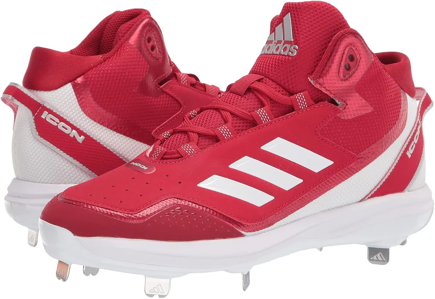 adidas Mens ICON 7 MID Faux Leather Trainer Cleats