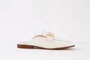 ALPE - 2306 64 00 FLAT FASHION MULE - WHITE
