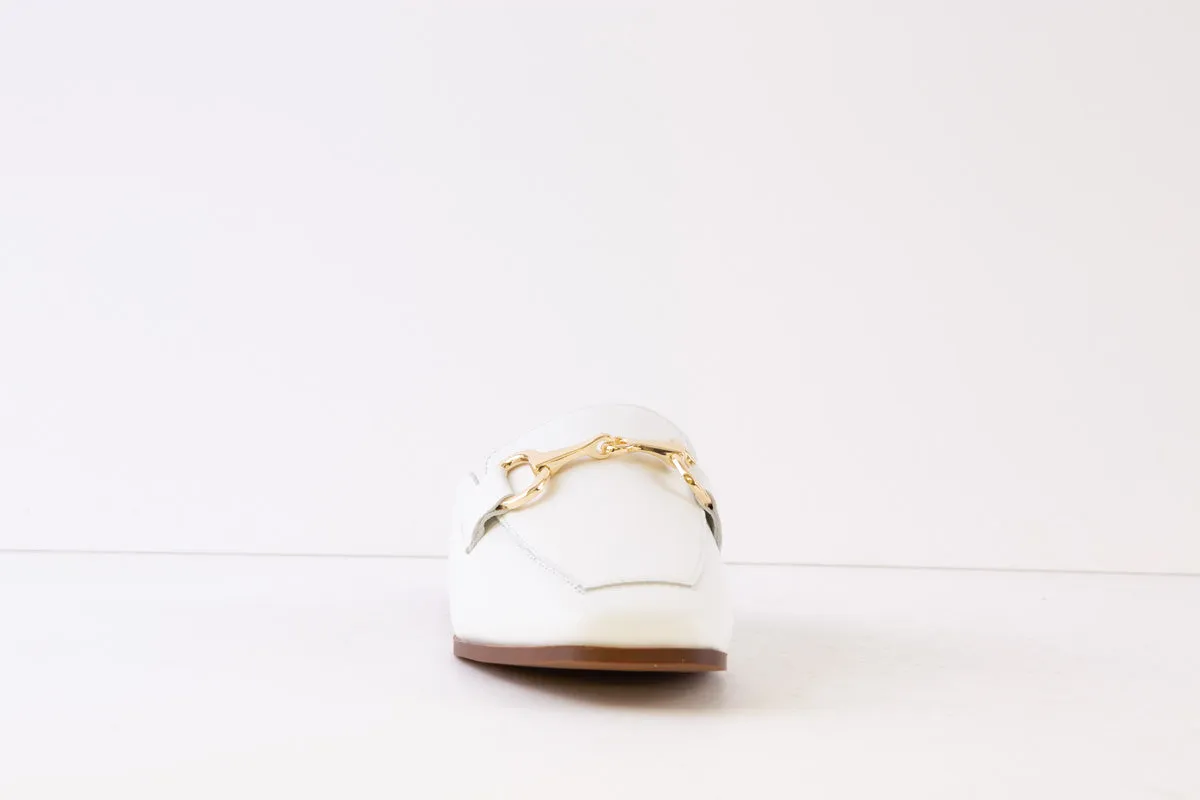 ALPE - 2306 64 00 FLAT FASHION MULE - WHITE