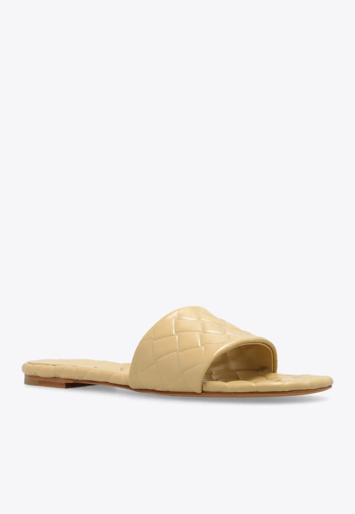 Amy Intrecciato Leather Flat Mules