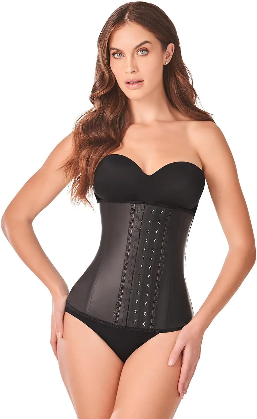 Ann Chery 2021 Latex Waist Trainer for Women | Colombian 3-Hook Waist Cincher | Body Shaper 2-Pack Set for Daily & Sport Use