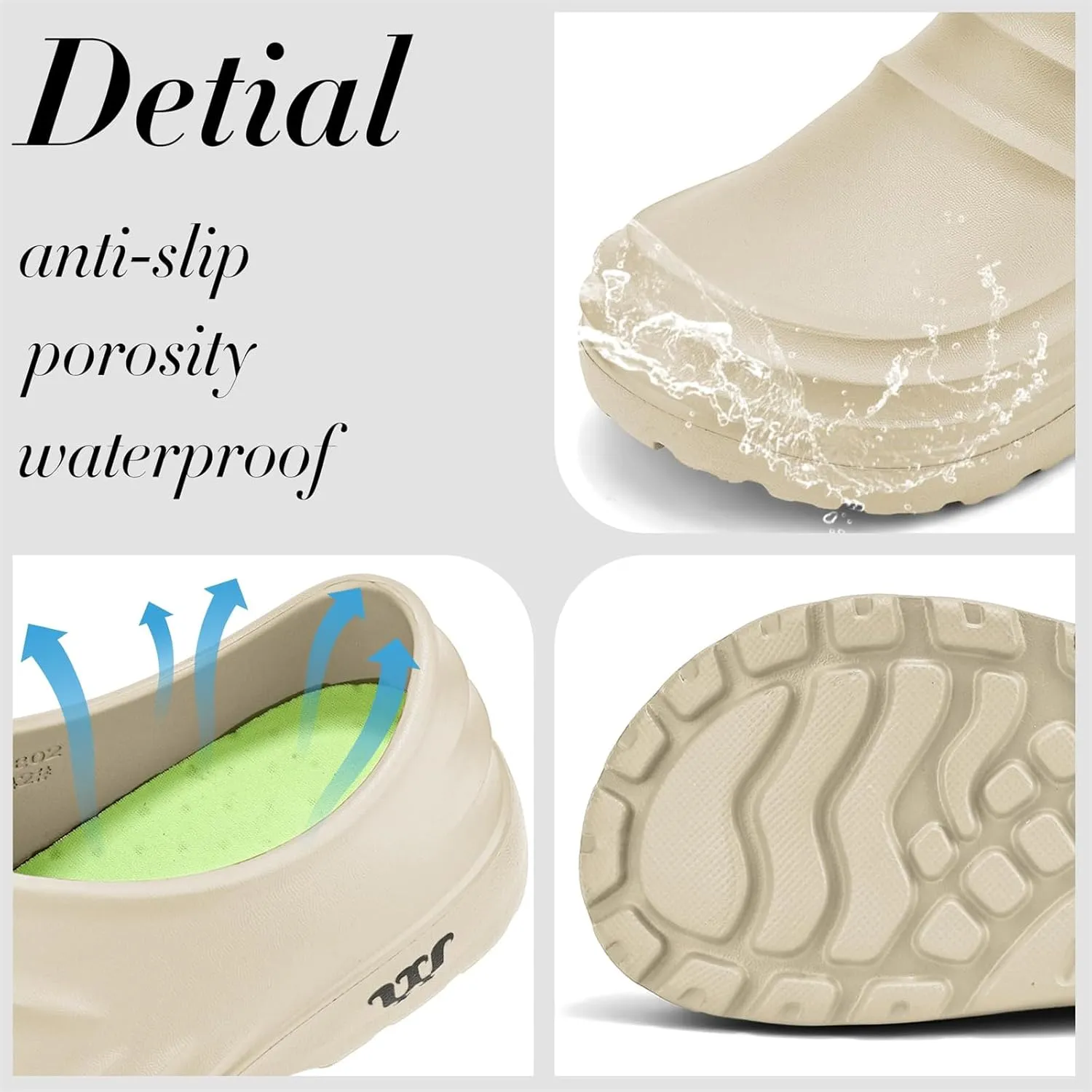 Armadillo Clogs for Nurses Chef Shoes Men Nonslip Work Shoes Women Kitchen Restaurant Slip Resistant Lightweight Waterproof for Food Service Nursing Shoe Casual Walking Footwear Oil Non-Slip Working