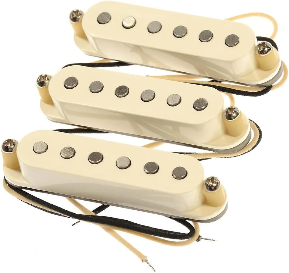 Bare Knuckle Irish Tour Strat Single Coil Pickup Set Flat Profile RW/RP Parchment