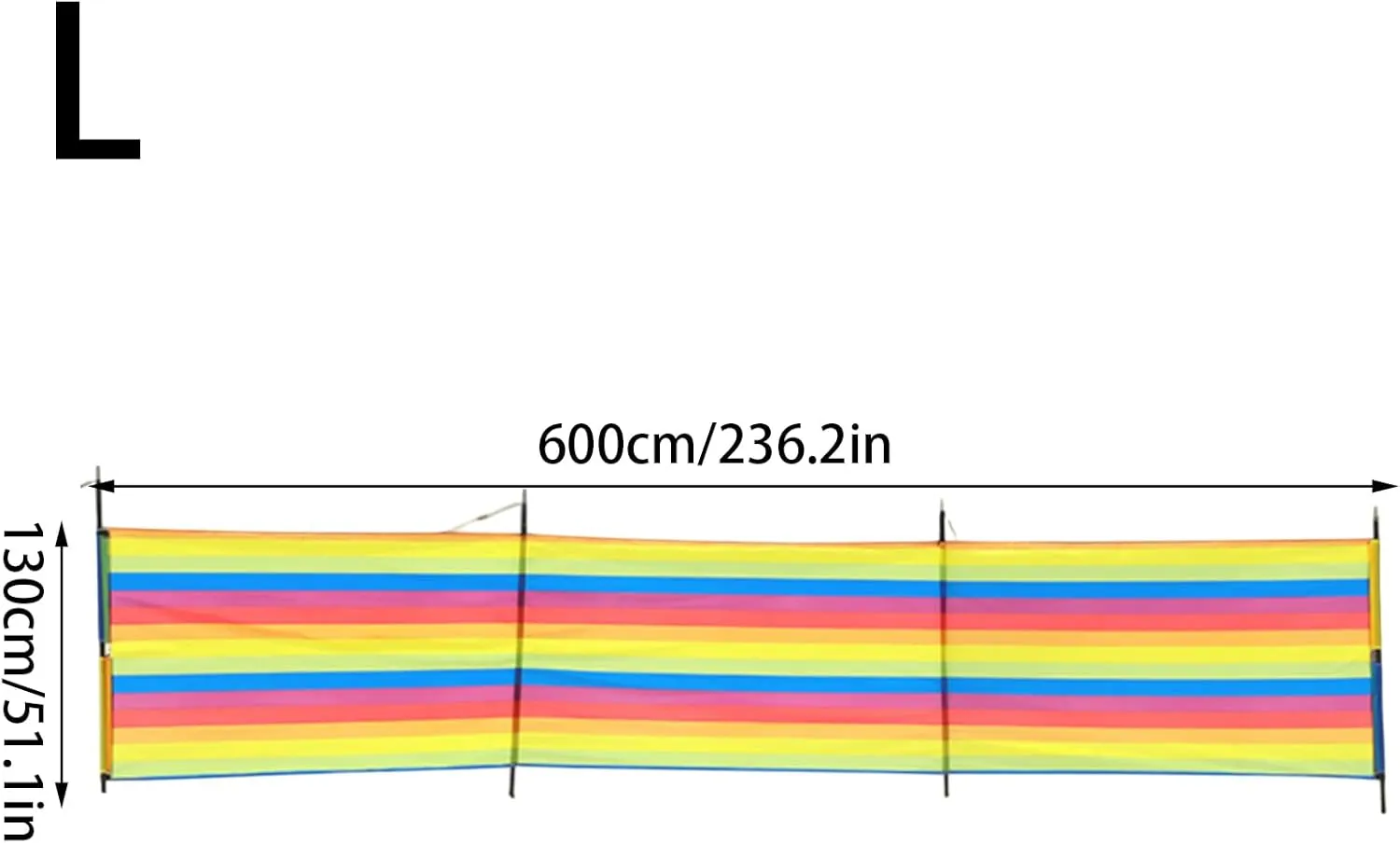 Beach Wind Screen | Privacy Screen and Beach Shade | Portable Waterproof Shade for Outdoor, Travel Gear for Holidays, and Garden Activities