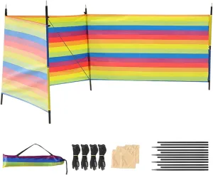 Beach Wind Screen | Privacy Screen and Beach Shade | Portable Waterproof Shade for Outdoor, Travel Gear for Holidays, and Garden Activities