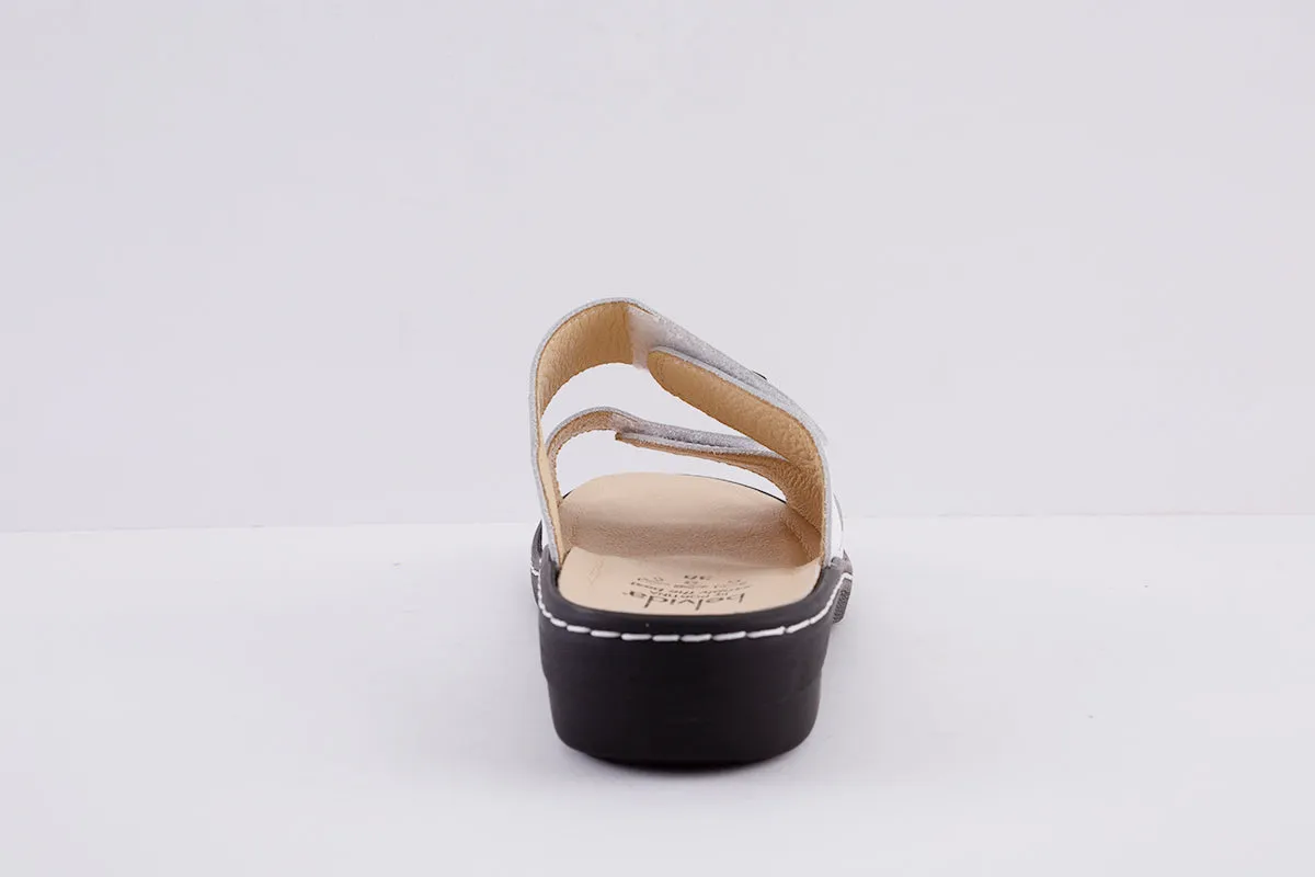 BELVIDA 10.219 DOUBLE VELCRO COMFORT MULE - WHITE