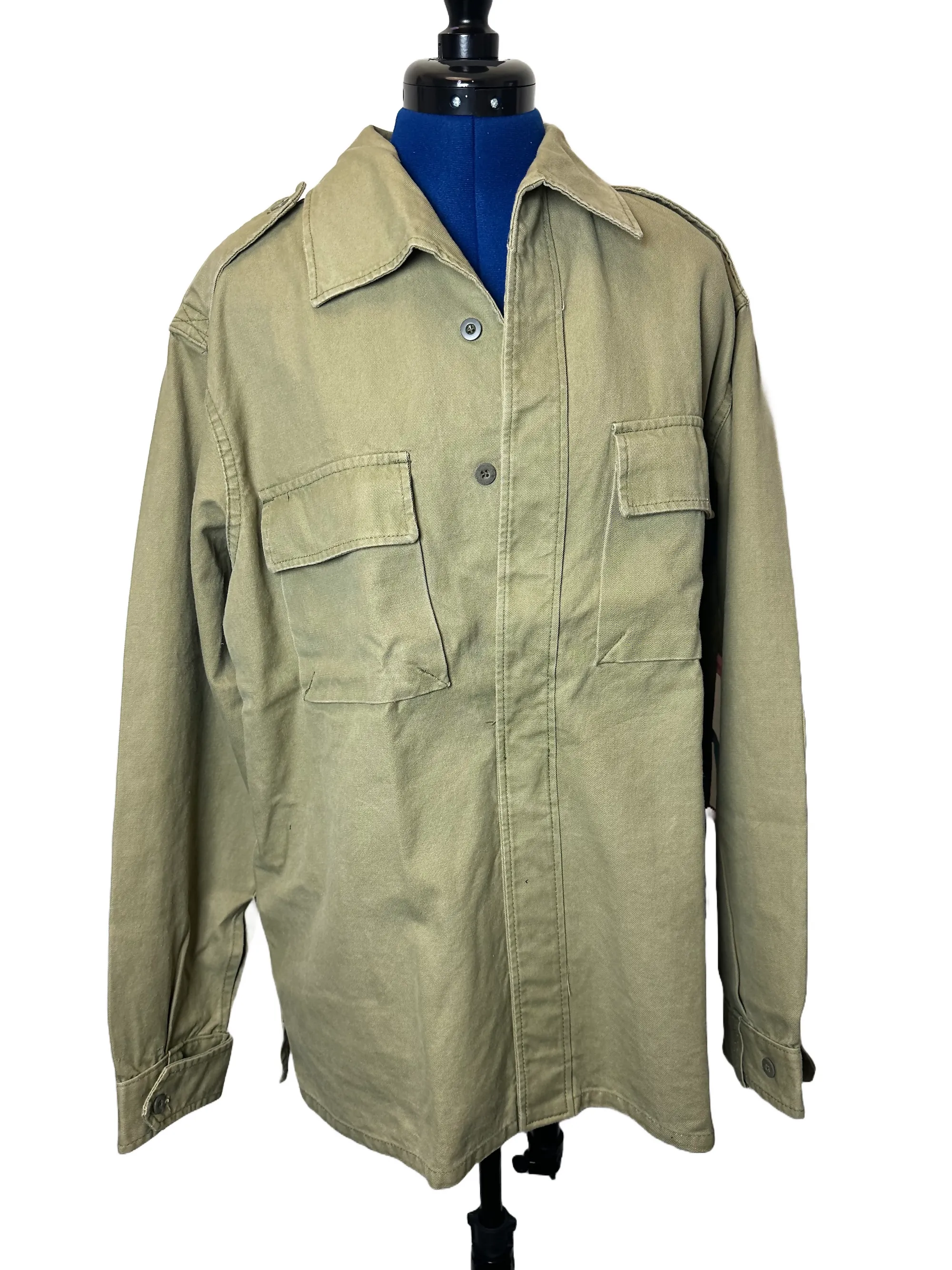 Blue Greenie T-Shirt Strip Face Long Sleeve Khaki Shirt