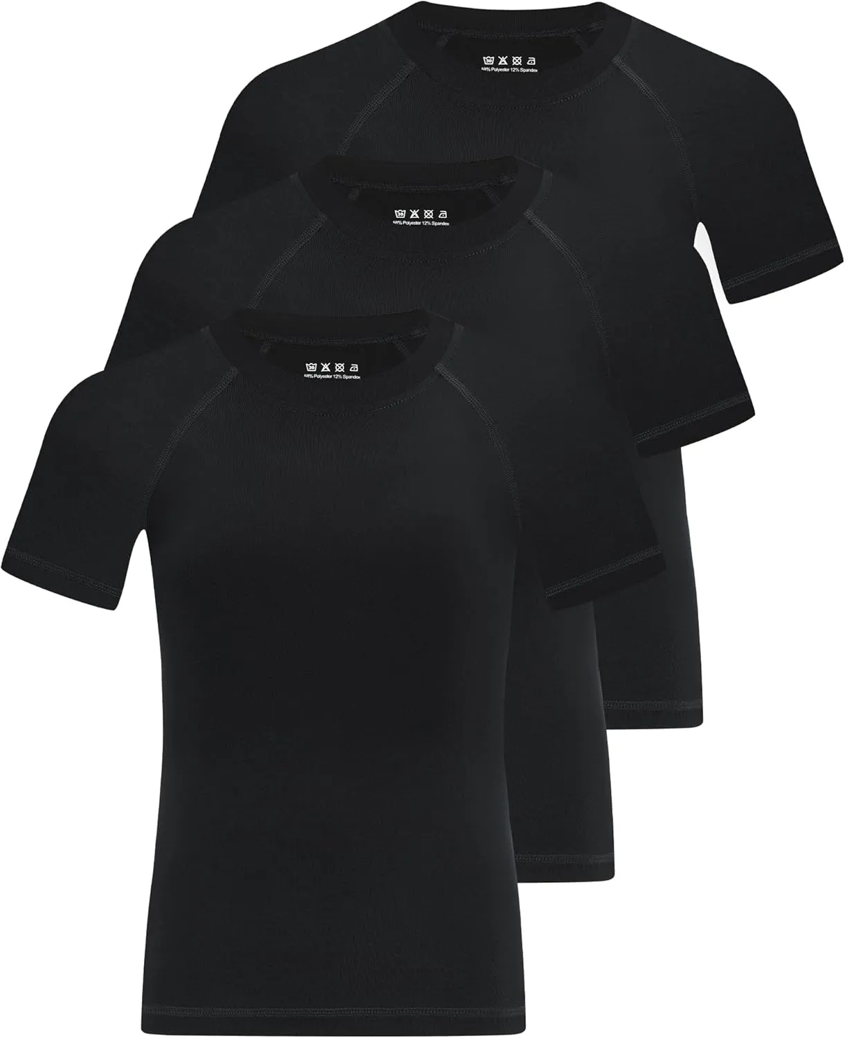 Blueleaf Boys Compression Shirt Short Sleeve Youth Basketball Football Undershirt Kids Quick Dry Athletic Base Layer T-Shirt