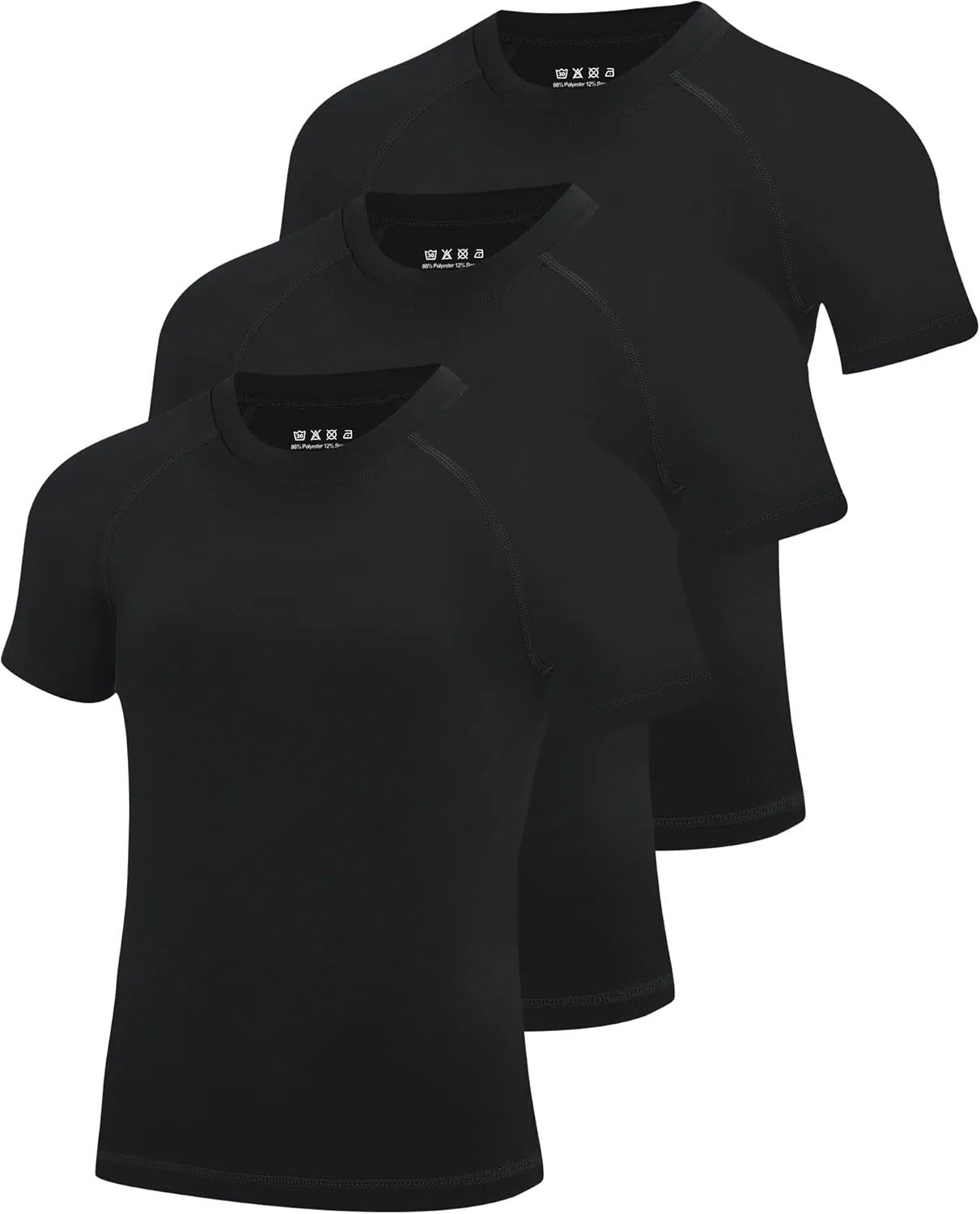 Blueleaf Boys Compression Shirt Short Sleeve Youth Basketball Football Undershirt Kids Quick Dry Athletic Base Layer T-Shirt