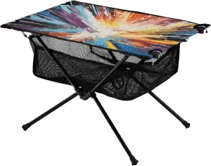 Bolaz Outdoor Folding Portable Picnic Camping Table-Art Colorful Pattern3,Storage Mesh for Camping Gear Accessories, Hiking, Mountaineering, Outdoor Travel