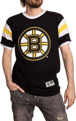 Calhoun NHL Surf & Skate Mens Shoulder Stripe Varsity Inset Sleeve Retro Style T-Shirt – The Coastal Collection