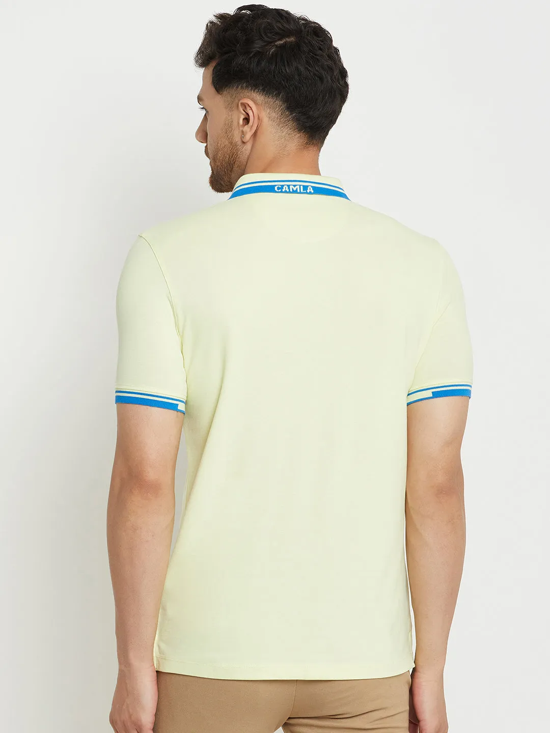 Camla Yellow T -Shirt For Men