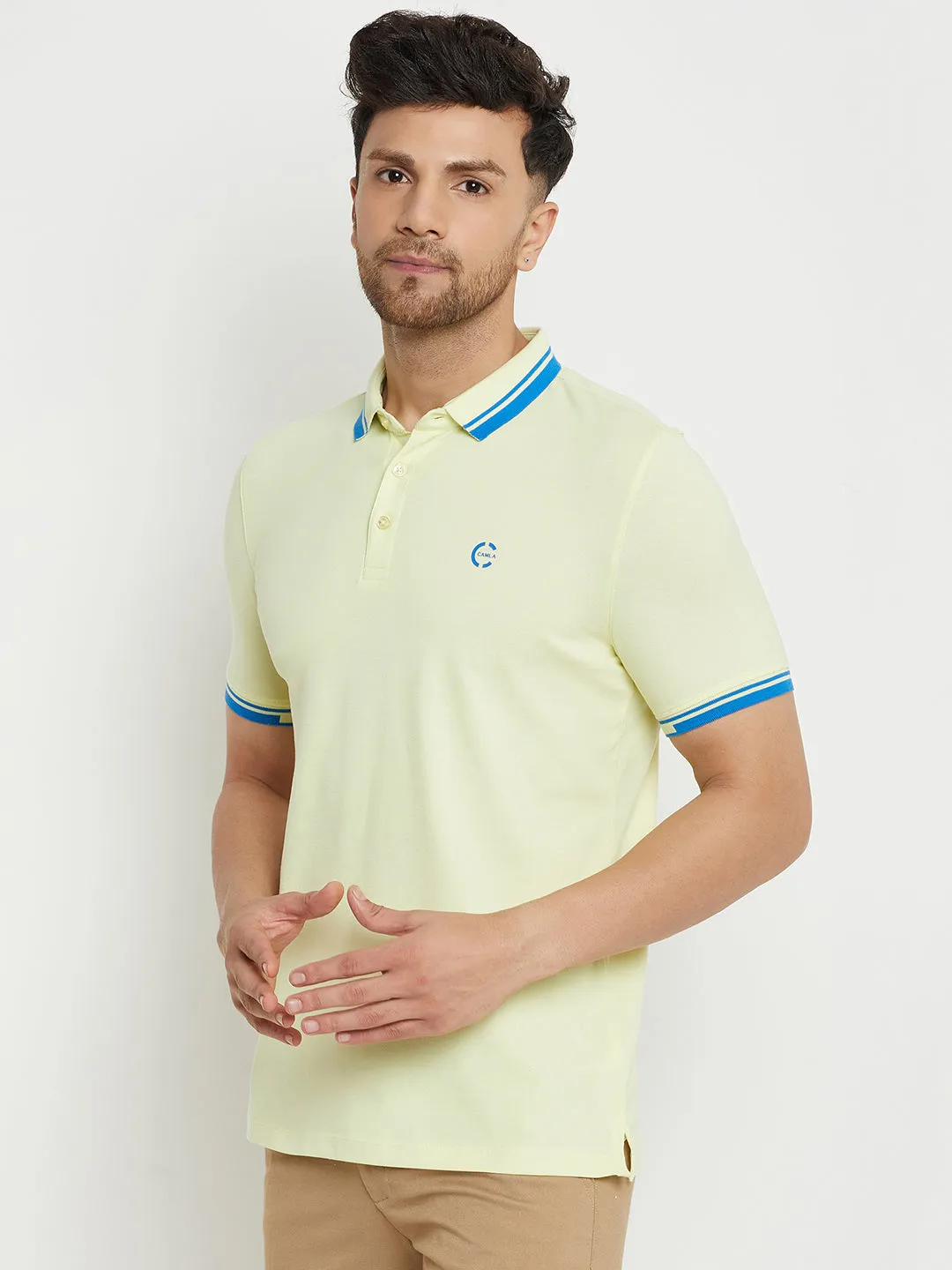 Camla Yellow T -Shirt For Men