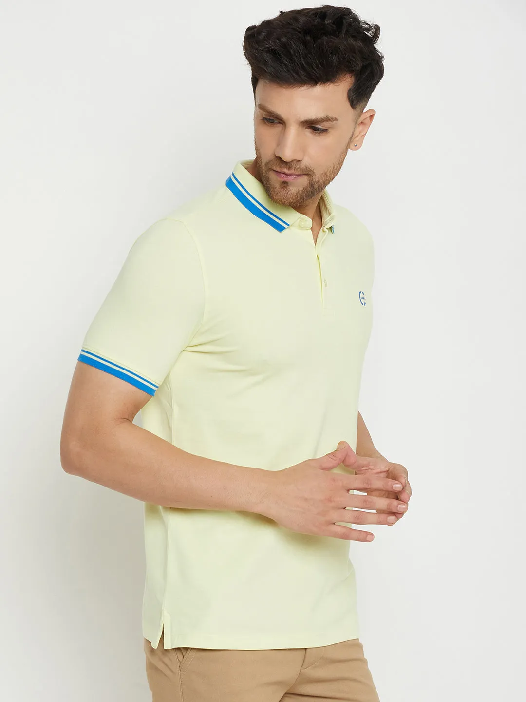 Camla Yellow T -Shirt For Men