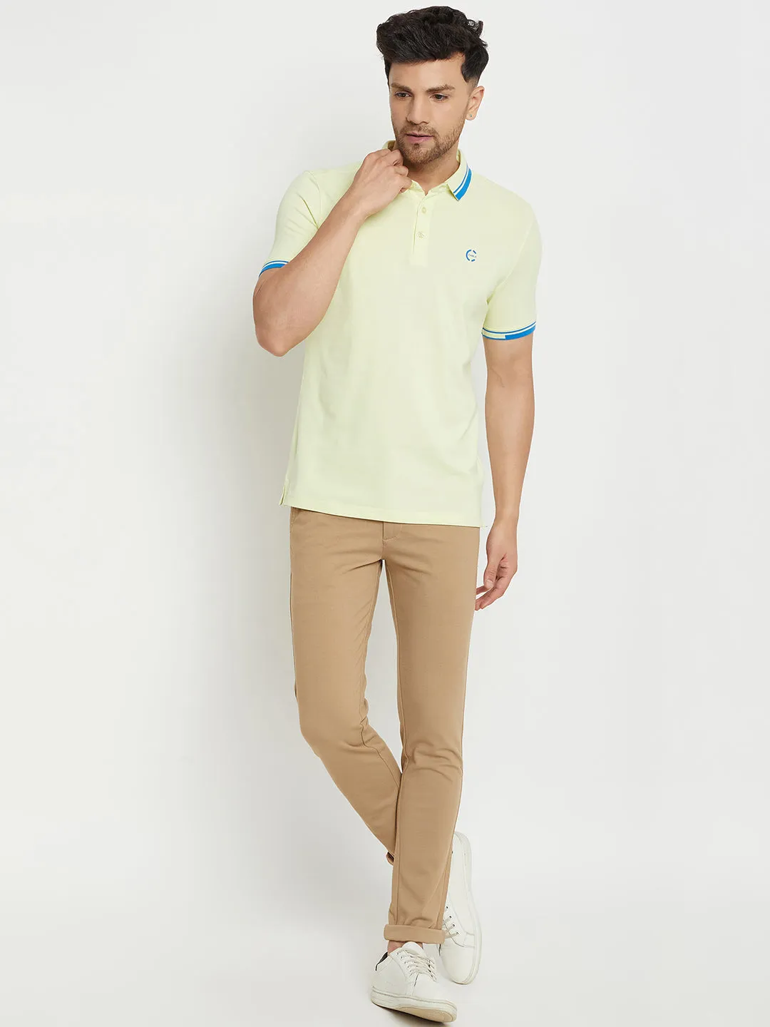 Camla Yellow T -Shirt For Men