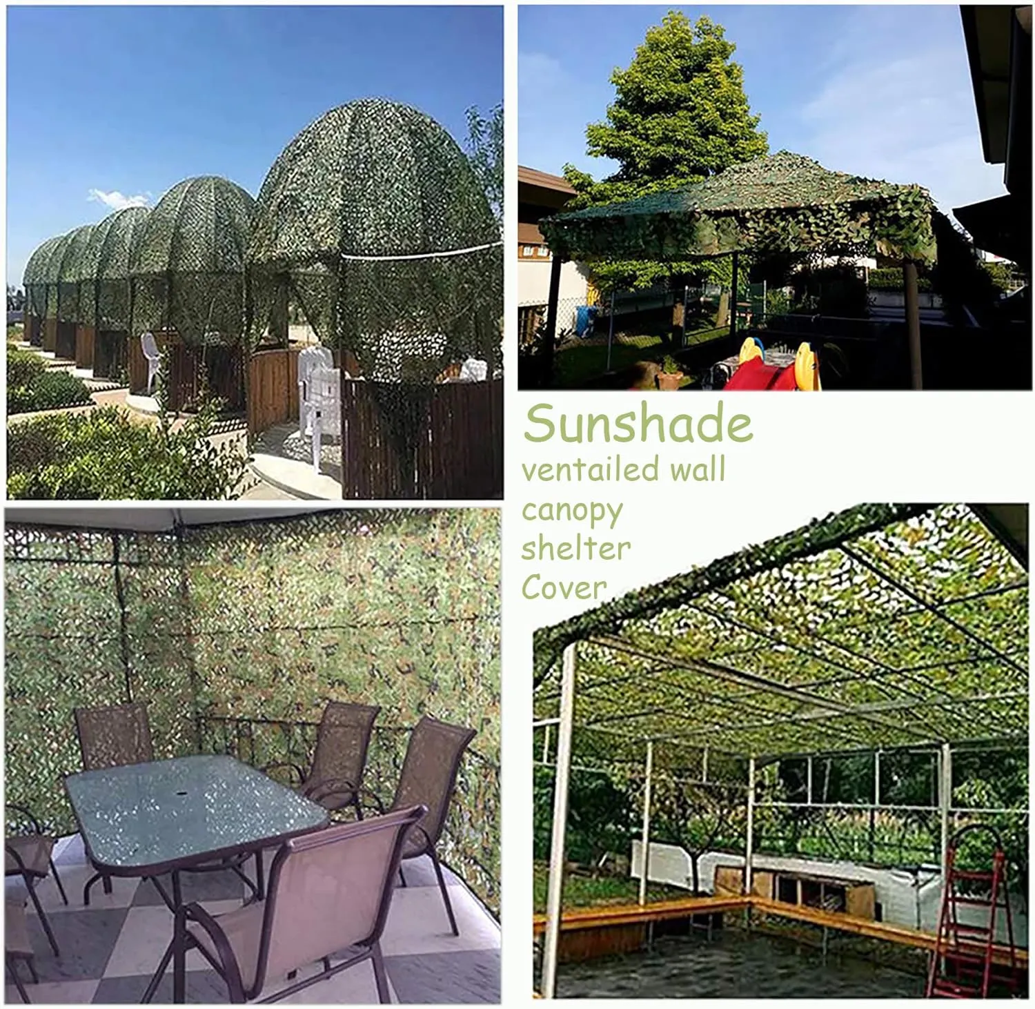Camouflage Net Camo Netting Blinds Dual Mesh for Hunt Decor Courtyard Sunshade Camp Photo Farm Factory Shelter Car Concealment Party Exhibit Backdrop Paintball Curtain Ceiling Fence Canopy Cover