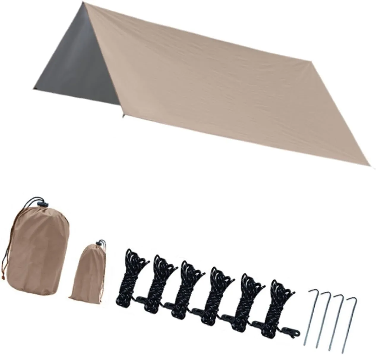 Camping Tarp Tent Tarp Waterproof Rainproof Rain Shelter Camping Canopy for Garden, BBQ, Travel, Hiking, Outdoor Activities