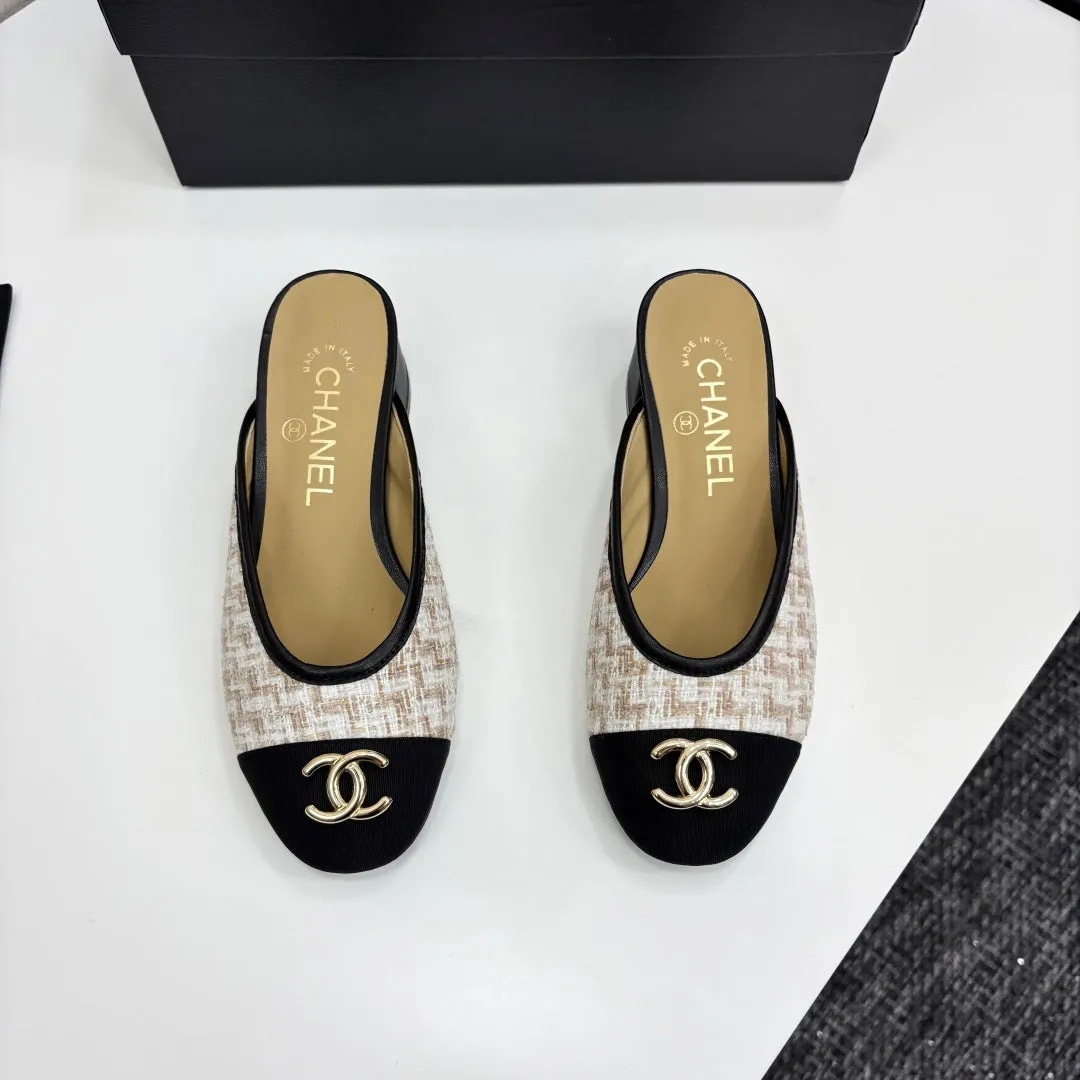 CC 25 Mule Heel Mesh and Tweed 270797