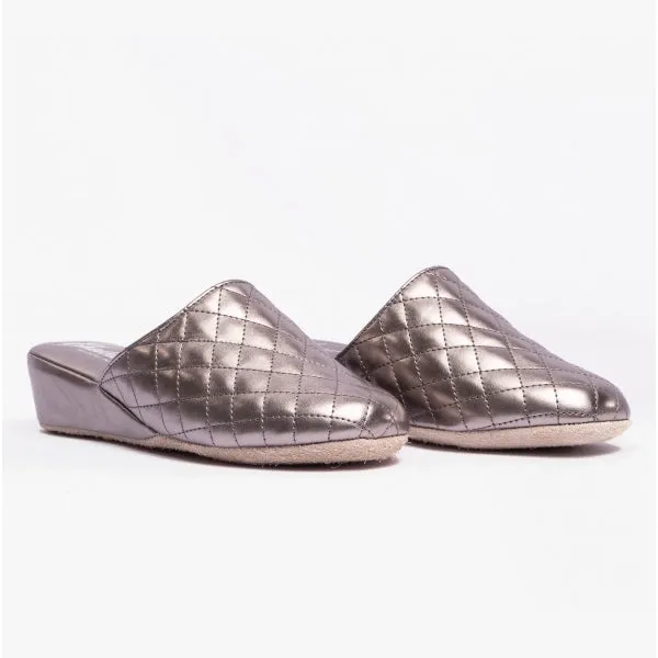 Chaleur BELLA Womens Mule Slippers Grey