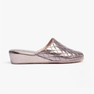 Chaleur BELLA Womens Mule Slippers Grey