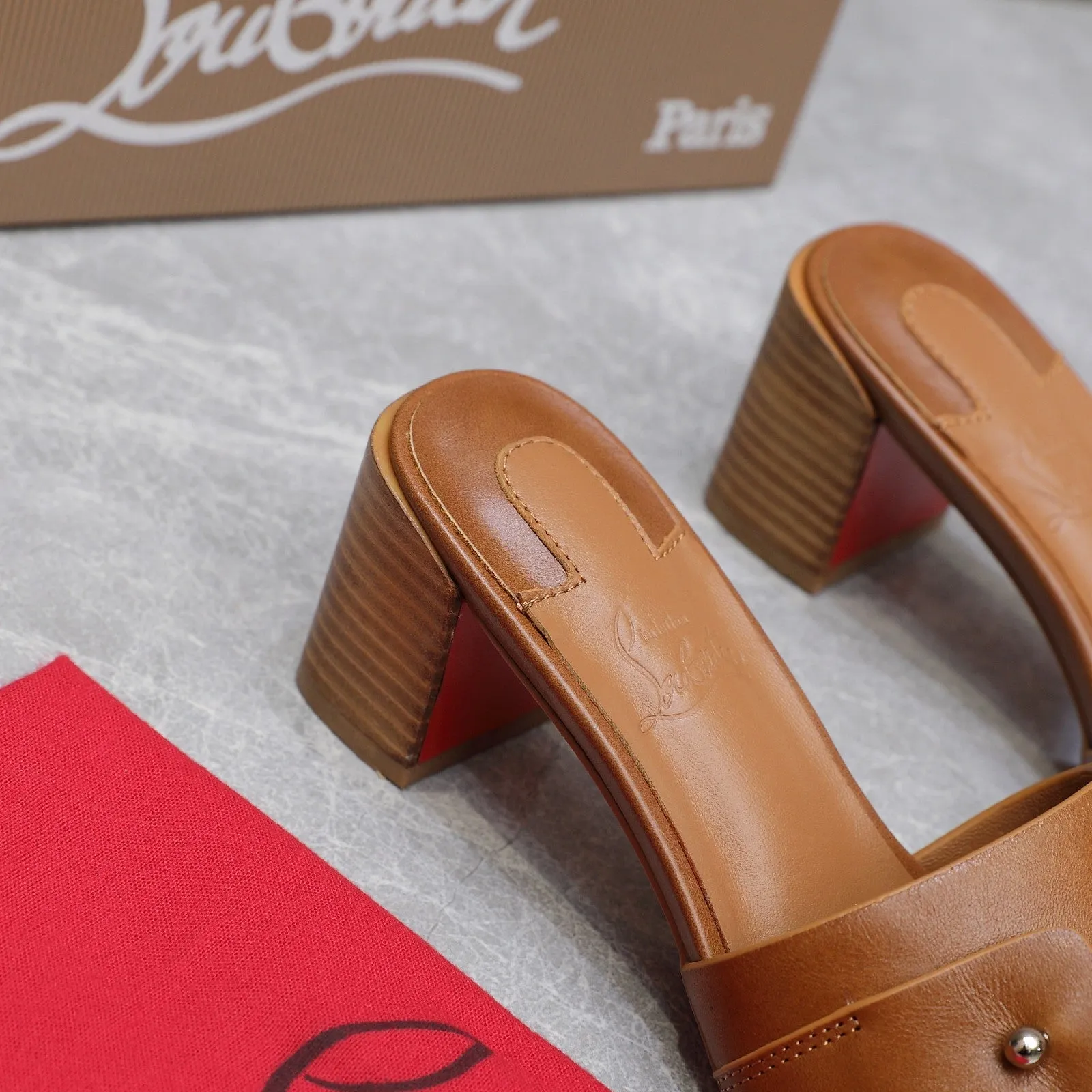 CL Mid Heel Mules Sheepskin 251553
