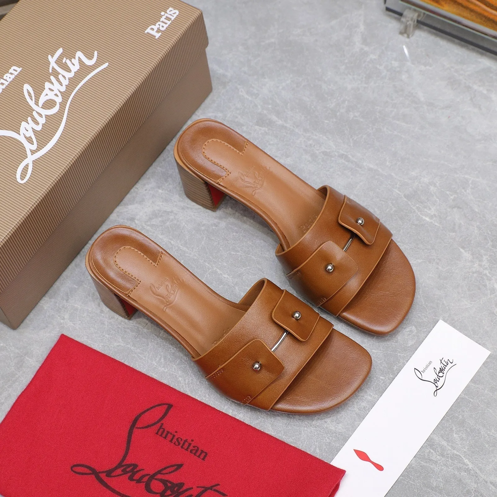 CL Mid Heel Mules Sheepskin 251553