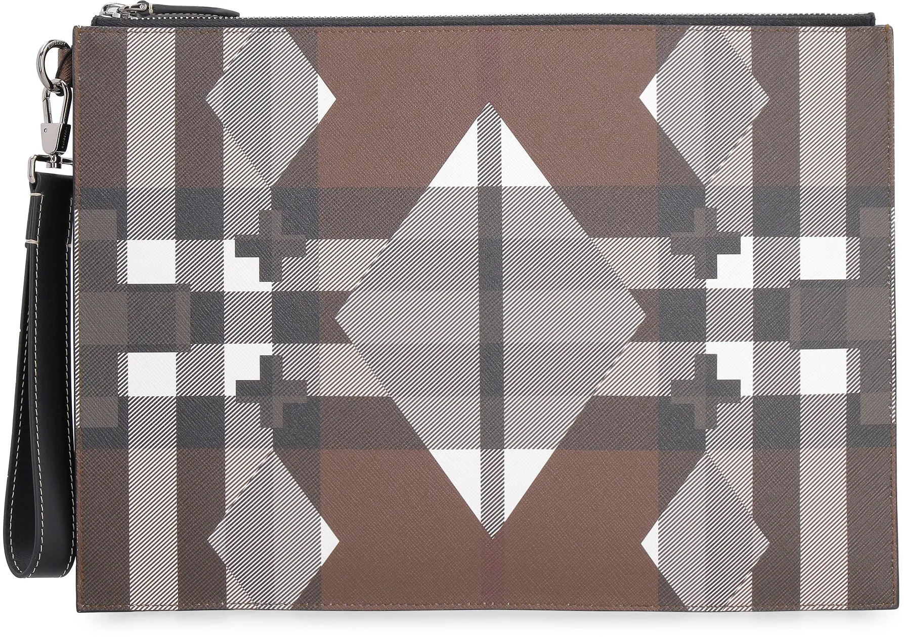 Coated canvas flat pouch