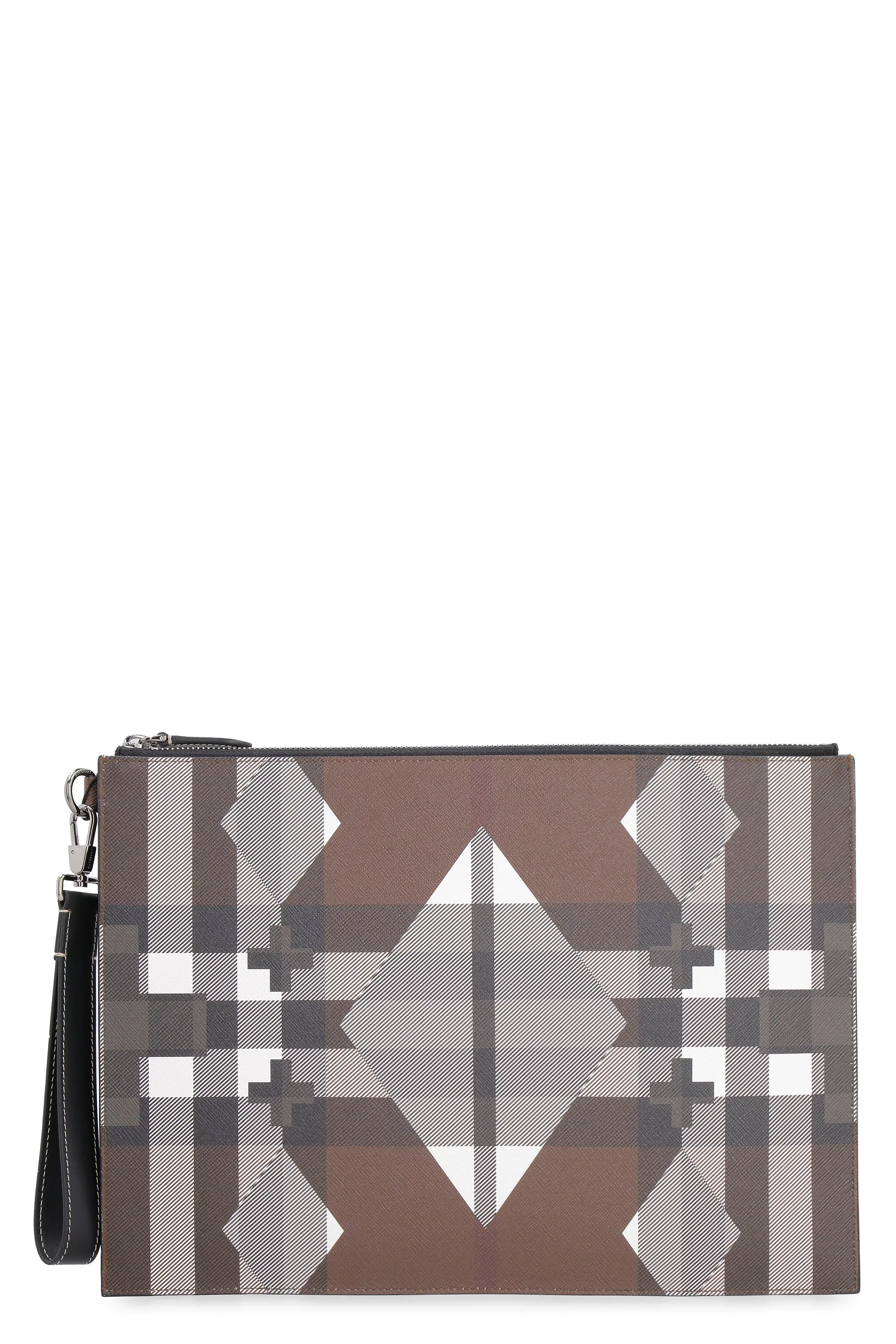 Coated canvas flat pouch