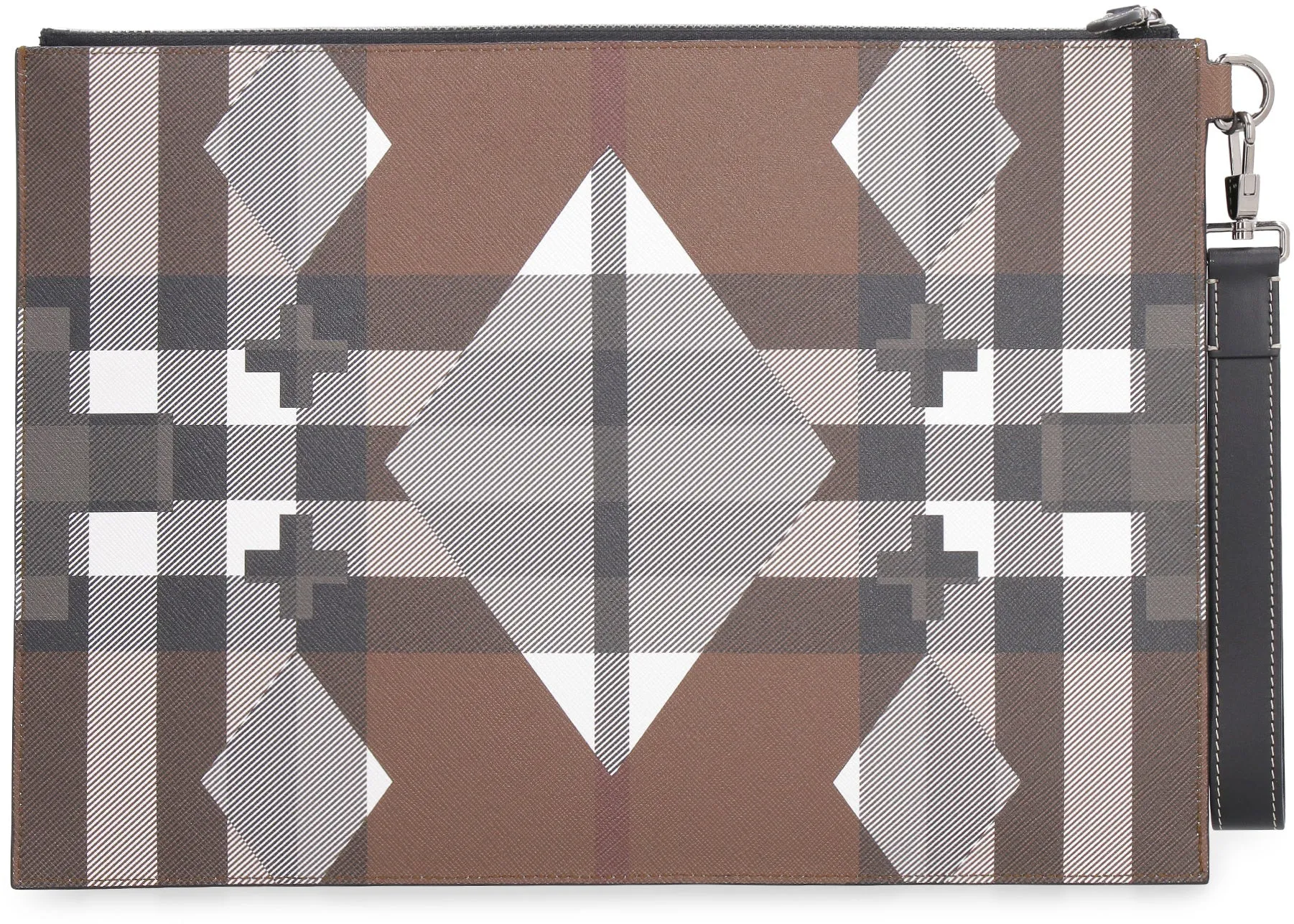 Coated canvas flat pouch