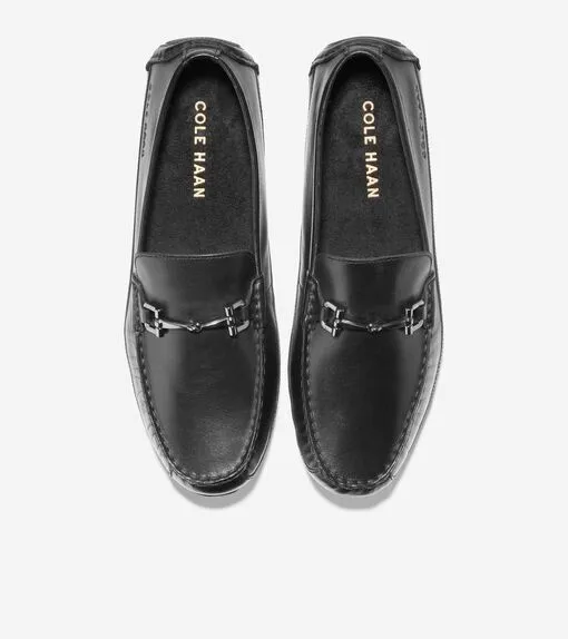 Cole Haan Men's Wyatt Bit Driver Black Leather C35783