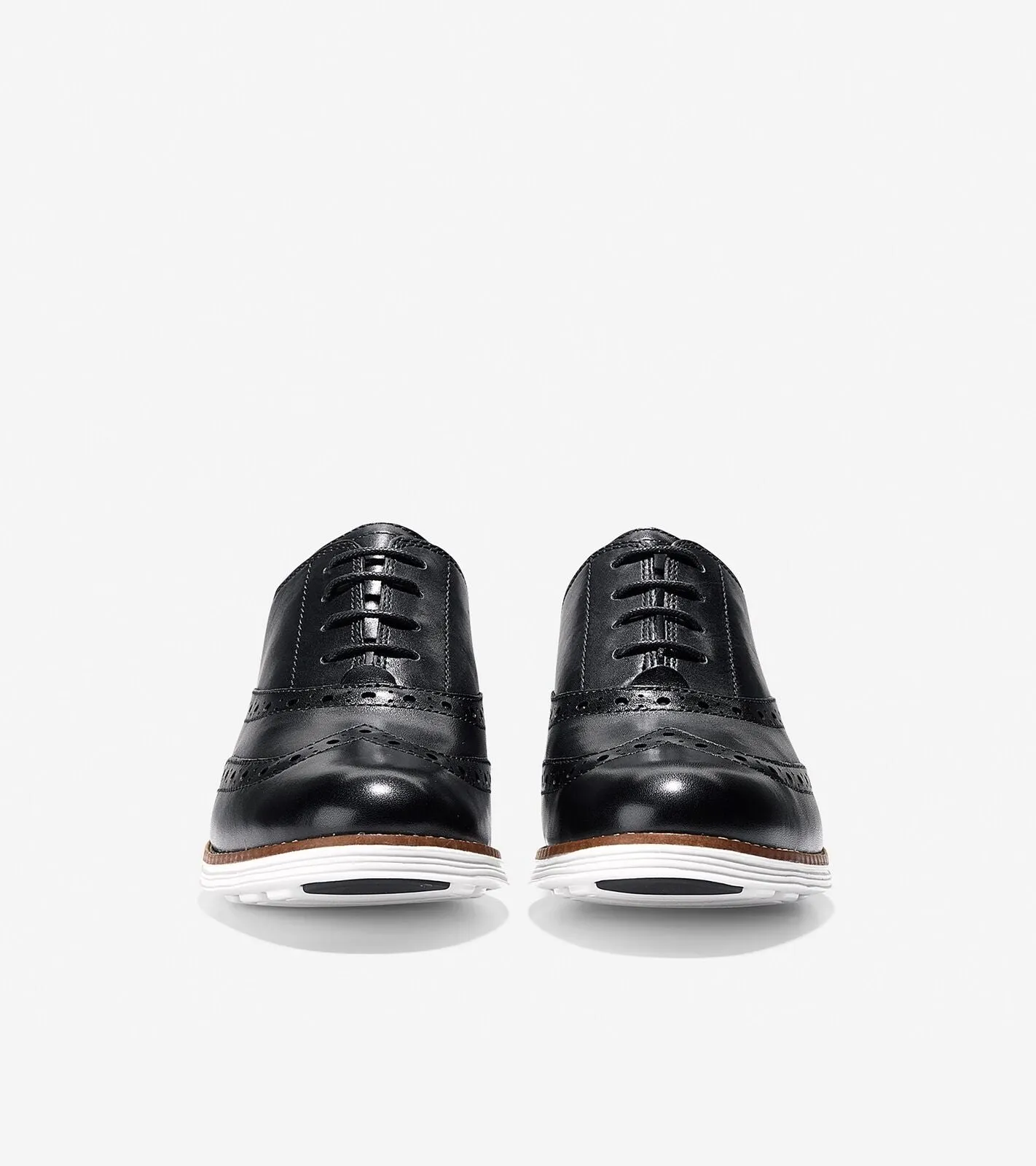 Cole Haan Women's Original Grand Wingtip Oxford Black/Optic White W02618