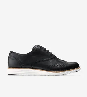 Cole Haan Women's Original Grand Wingtip Oxford Black/Optic White W02618