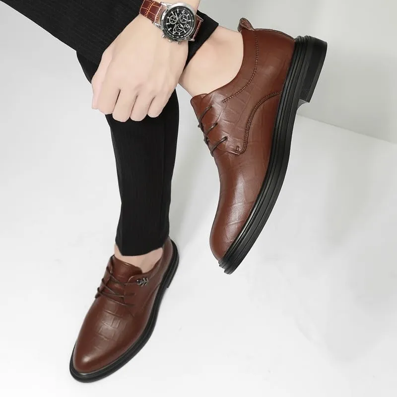 Comfortable Business Oxford Shoes for Men – Soft Leather Lace-Up Formal Dress Shoes