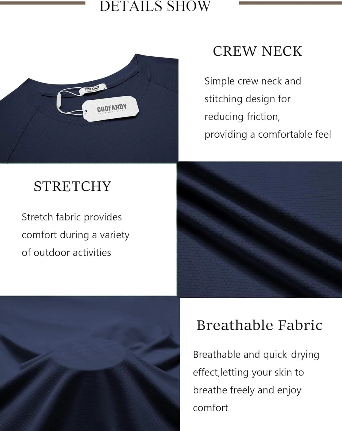 COOFANDY Mens Swim Shirt Short Sleeve UPF 50  Sun Protection Shirt Rah Guard Athletic Quick Dry T Shirts