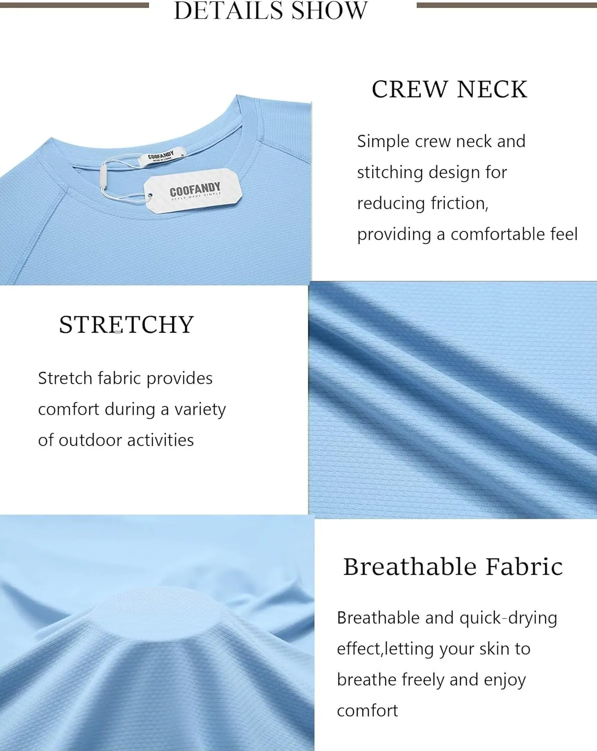 COOFANDY Mens Swim Shirt Short Sleeve UPF 50  Sun Protection Shirt Rah Guard Athletic Quick Dry T Shirts