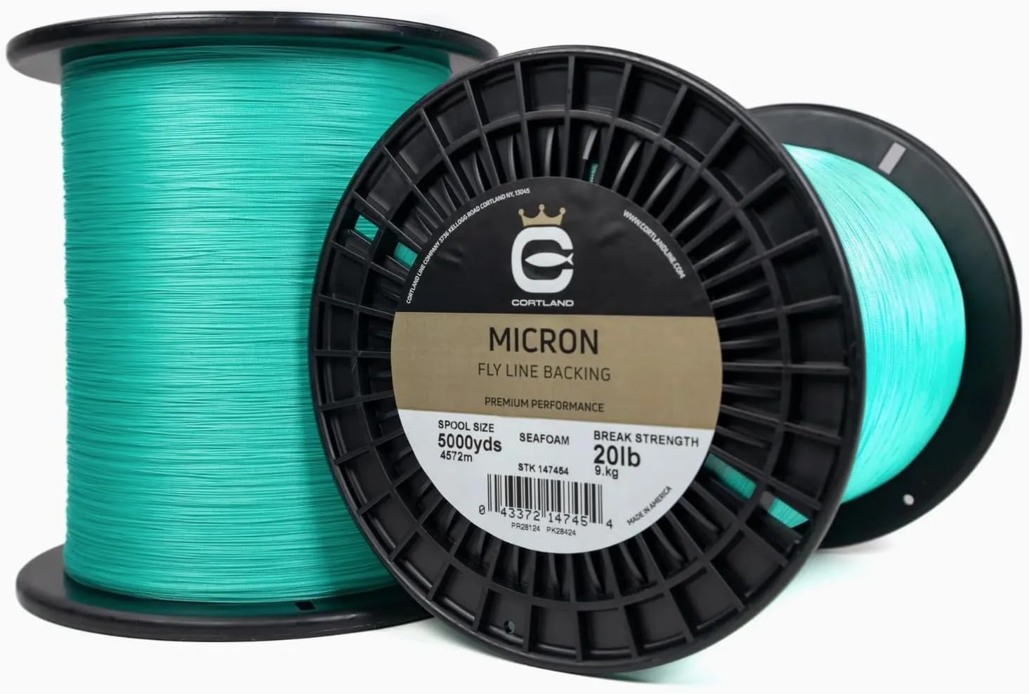 Cortland Fly Line Backing, Micron, 20lb / 250yds, Seafoam