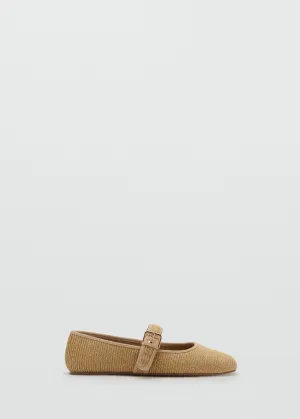 Cotton shoes with buckle strap