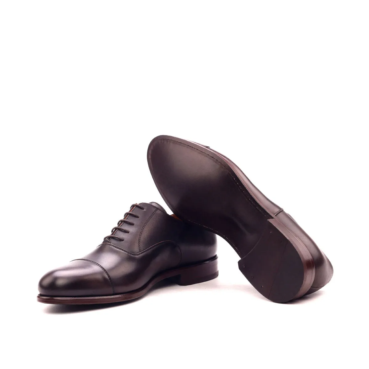 DapperFam Rafael in Dark Brown Men's Italian Leather Oxford