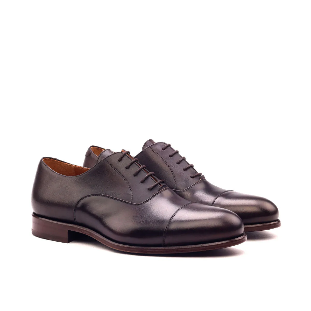 DapperFam Rafael in Dark Brown Men's Italian Leather Oxford